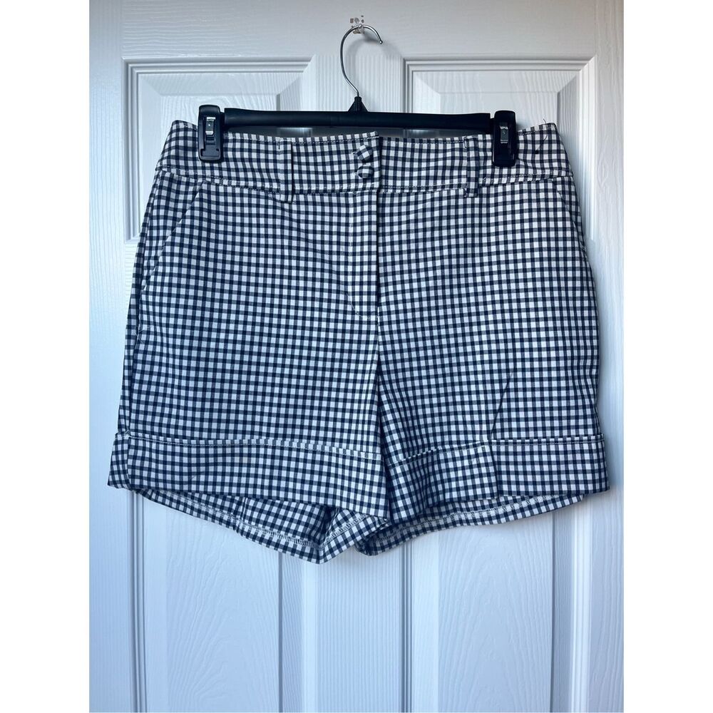 NY&C Shorts 14 Women's Black White Plaid NEW 4 inch Inseam Picnic